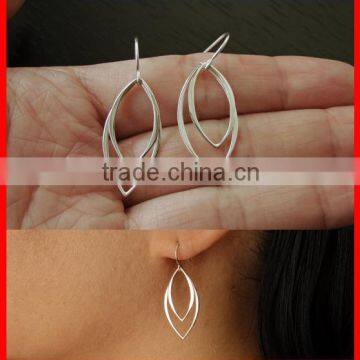 high quality China factory OEM drop shape Hook 925 silver earring jewelry