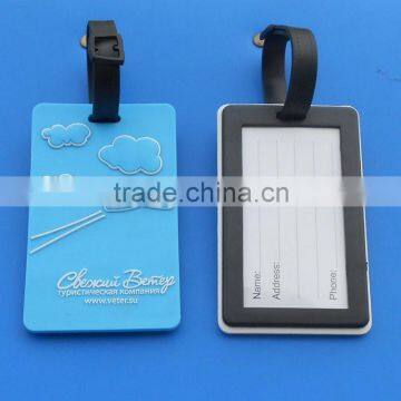 customized 3d airplane pvc trolley luggage tags