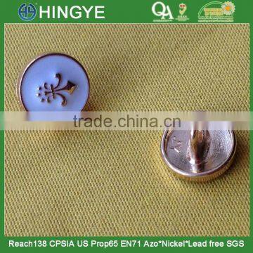 Anchor Logo White Color Enamelled Metal Shank Button --- M1876 Quality Choice