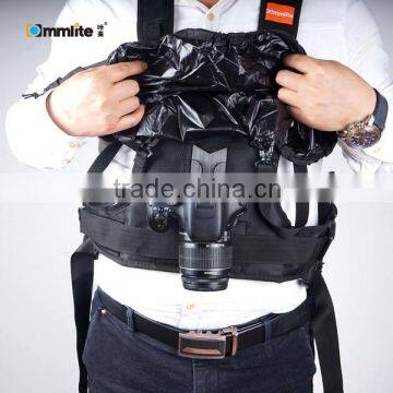 Commlite Multi-functional Rainproof Camera Carrying Vest Camera Strap with Rain-proof Cover