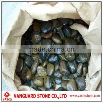 Black river stone pebbles landscape stone wholesaler price