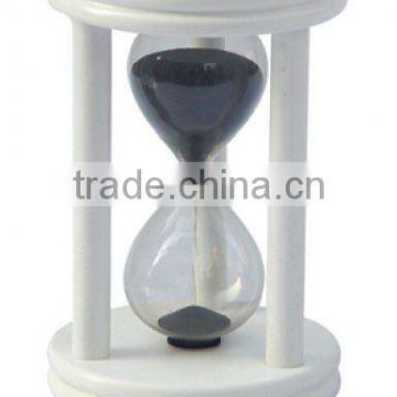 hourglass sand timer with wooden frame