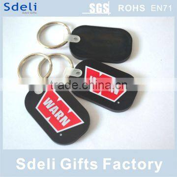 Custom printing black soft pvc rubber keyholder