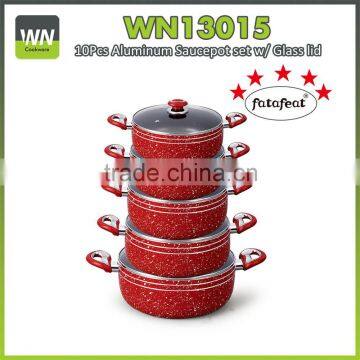 10pcs saucepot set with spiral base