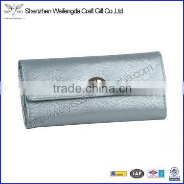 Exquisite Fashion Light Blue PU Leather Travel Jewelry Case photo-2