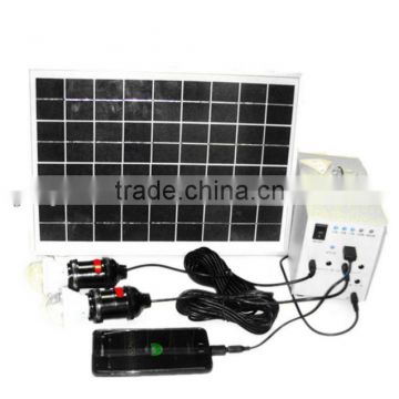 15W 12v portable solar lighting kit for camping