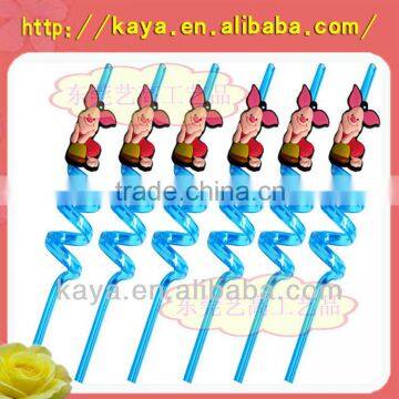 PVC decorative holder fancy drinking straw