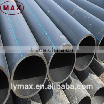 Black color of 12'' HDPE pipe prices, pn10 hdpe pipe with blue strip