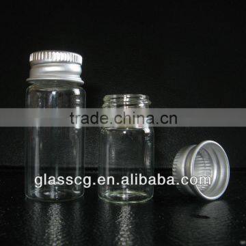 Tubular glass vial with aluminum screw cap for sale paypal accept