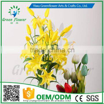 2016 Wholesale Mini Lily Artificial Flowers Real Touch Bouquet Wedding Bridal Home Declarative Flowers photo-5