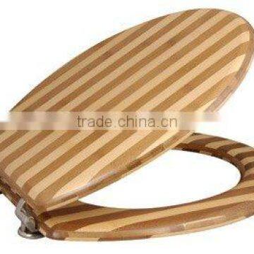 Bamboo toilet seat cover