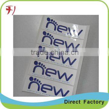 Silver/gold foil stamping plastic adhesive sticker, adhesive silver/copper stamping sticker