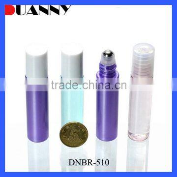 CUSTOM 5ML 8ML PET ROLL ON BOTTLES, EMPTY COSMETIC PLASTIC ROLLER BALL BOTTLES