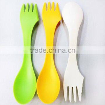 Reusable Plastic Fork Spoon Knife 3 In 1 Cutlery