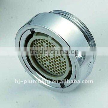 Male-thread water saving faucet aerator