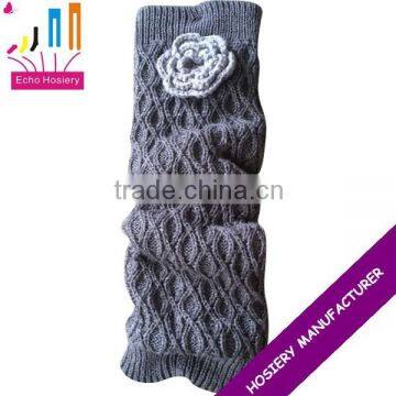 AW2016 hot selling fashion design legwarmers with flowers