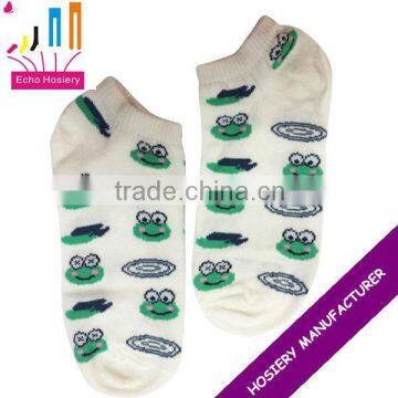 women socks ankle sock cotton socks with frogs design