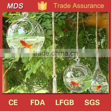 Home Decor Terrarium Glass Hanging Teardrop Shaped Glass Vase photo-2