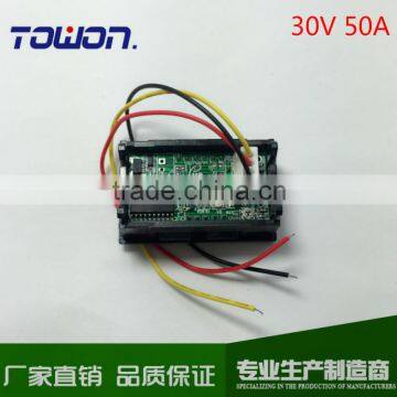 Digital Ammeter & Voltmeter DC 4.5-30V & 50A With 50A Shunt Red&Blue Led Dual Panel Volt Amp Combo Meter photo-5