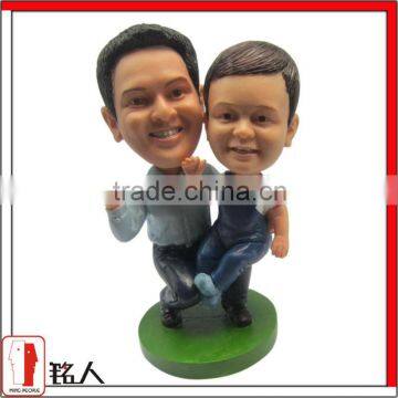 custom personalized father and son sculpture