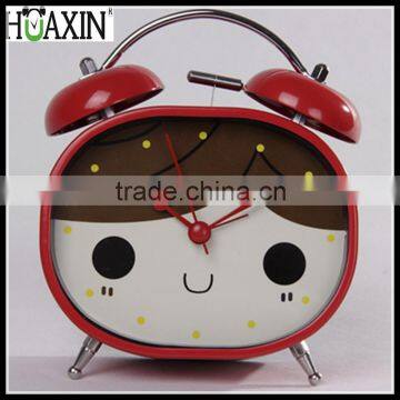 2016 electronic oval shape alarm clock , pretty alarm clock kid for christmas gift