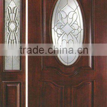 Luxury Wooden Doors Design With Oval Glass DJ-S9313MSO-6