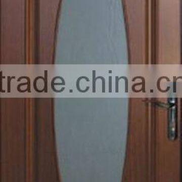 Oval Glass Wooden Single Door Designs For Bedroom DJ-S5708