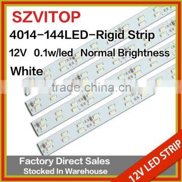 SV Dc 12V LED STRIP Super Bright 4014 144LEDs Rigid Strip White Imported chip Light Non-waterproof 12mm Width PCB 36W