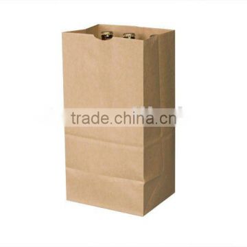 Brown kraft paper sandwich bag with handle kraft paper coffee bags 25kg kraft paper bag -PB33