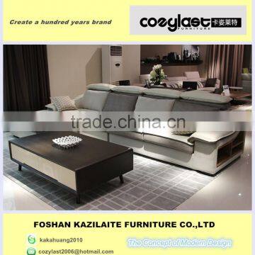 Grey fabric sofa set