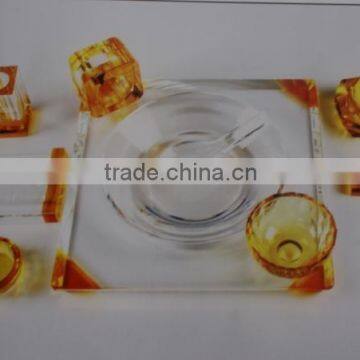 crystal gloden cup bowl dish tableware products