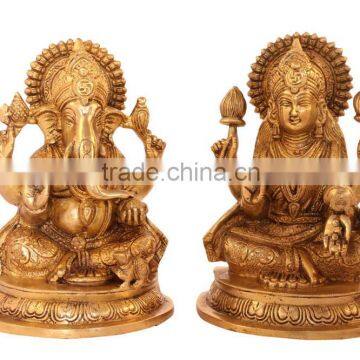 Ganesha Lakshmi Pair 8"