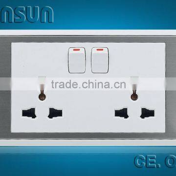 double socket outlet with switch (LIC33WN)