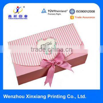 Wenzhou Gift Pink Square Wenzhou Gift Box with Bowknot