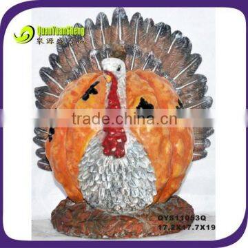 Best price thanksgiving festival resin fall decoration turkey