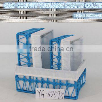 durable using kitchen cabinet basket with cotton lining for bathroom