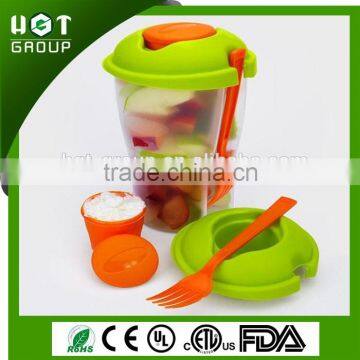 Offer good delivery time vegetable and fruit Salad Cup With fork