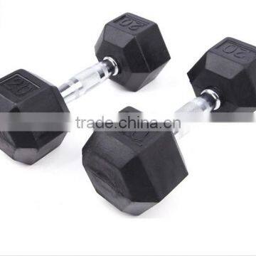 Crossfit Rubber Coated hex dumbbells set