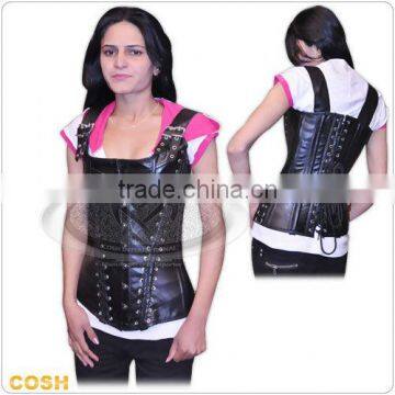 Black Leather Corset