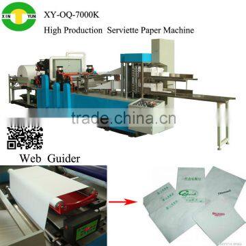 High capacity automatic folding napkin paper fold machine