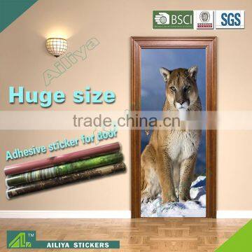 Eco-friendly customized solid pvc waterproof decro bedroom easy removable self adhesive frosted door film