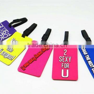 Custom Made Soft PVC Luggage Tag With Name Label/ Silicone Soft Pvc Luggage Tag photo-6