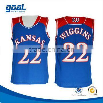 Custom blank wholesale sublimation basketball tank tops