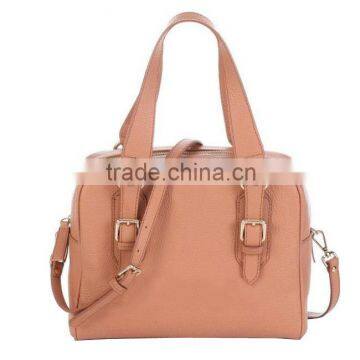 MD6022 Guangzhou high quality tan cow leather handbag, full grain pure leather handbag