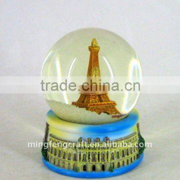 Polyresin Eiffel Tower Glass Warter Globe Products