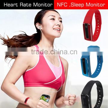 2016 Shenzhen Smart Bracelet, Fashion Silicon LED Health Bluetooth Bracelet For Smart Phones