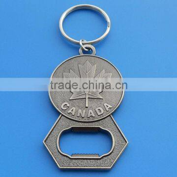 Canada keychain maple leaf shape bottle opener