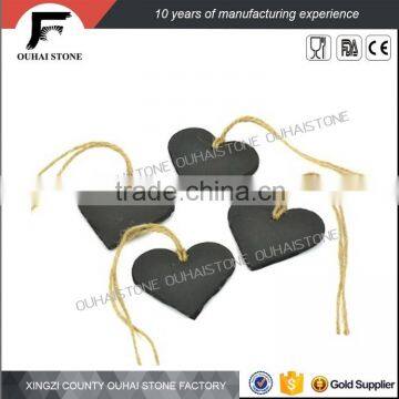 Romantic forever love special slate stone napkin ring heart shape wedding souvenirs