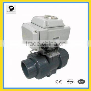 2 way CPVC 2 inches electric motor ball valve for hot water, plumbing system, tube system