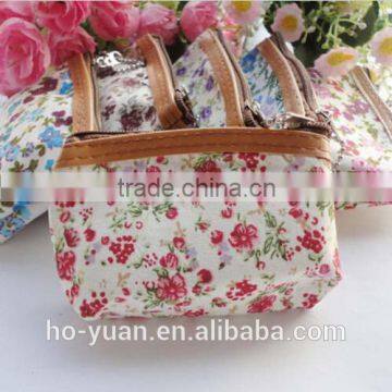 Womens Clutch Hasp Key Zero Change Wallet Purse Coin Bag Mini Handbag Floral AG